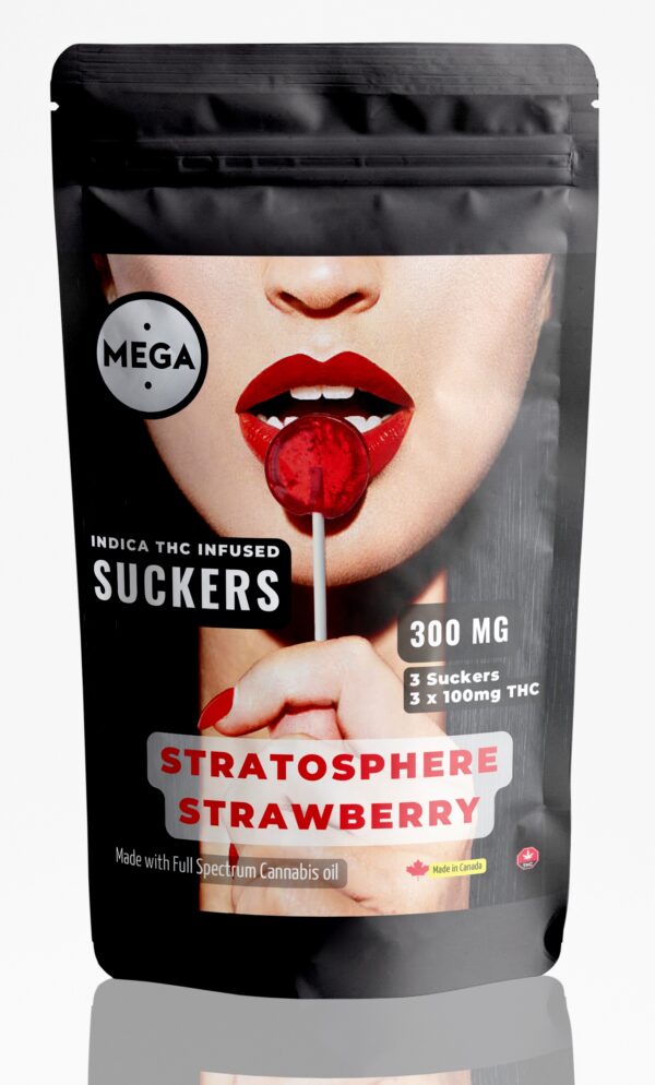 Stratosphere Strawberry Lollipop Suckers