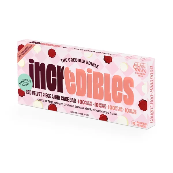 Magnolia Bakery Red Velvet Chocolate Bar – 100mg THC - Image 2