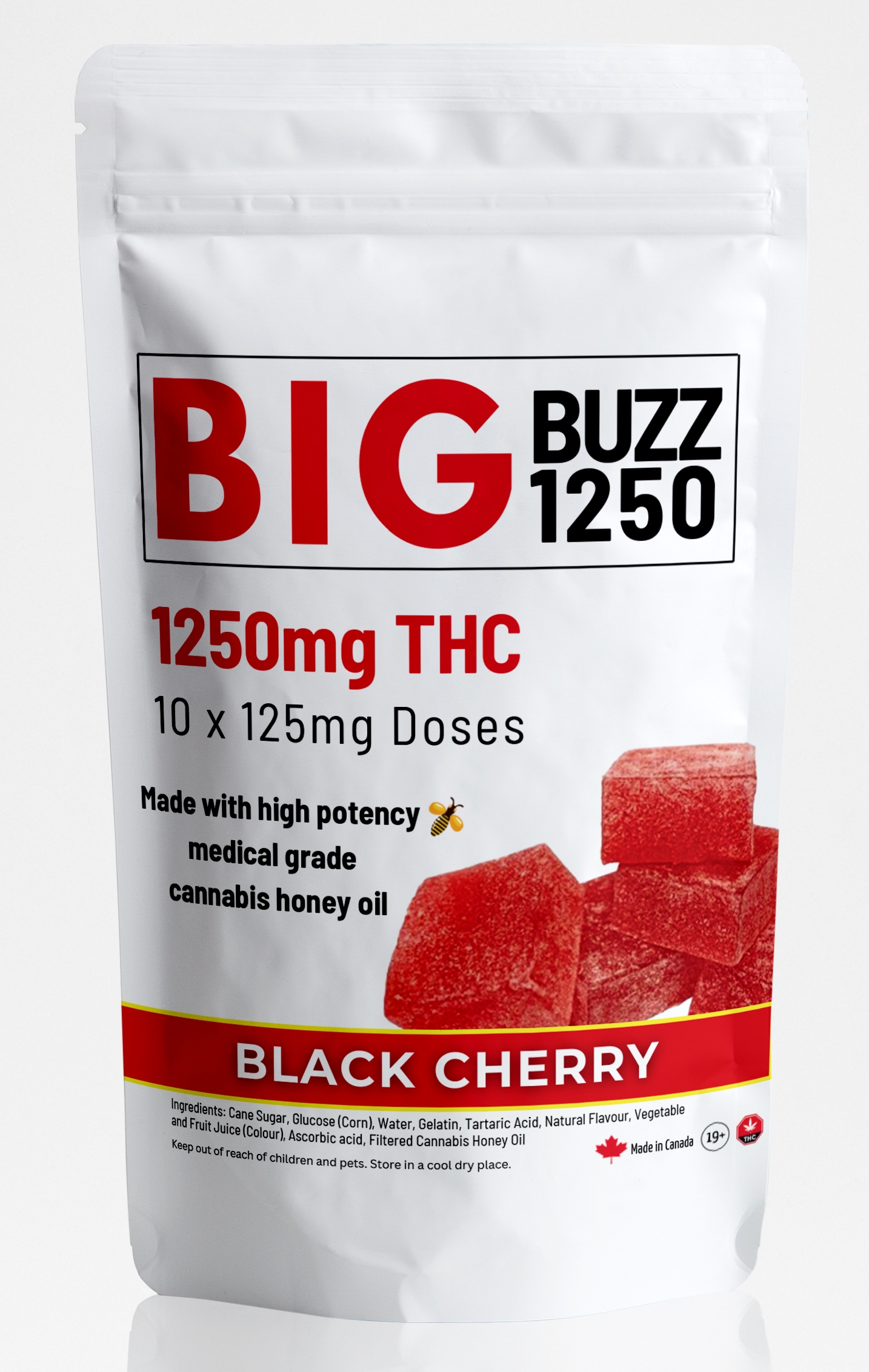 1250-Big-Buzz-Black-Cherry-Cannabis-Gummies.jpg Black Cherry Cannabis Gummies