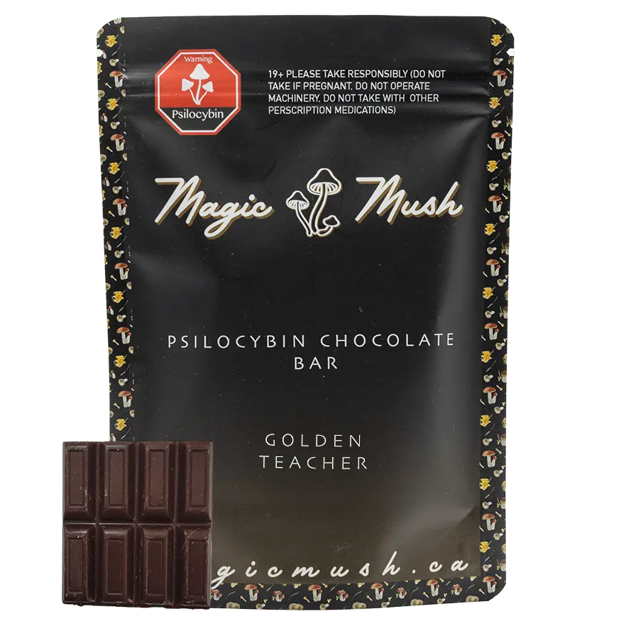 gt-choc-bar-with-product-min.webp Golden Teacher Chocolate Bar